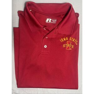 Iowa State Cyclones Russel Athletic XL Polo Shirt Red